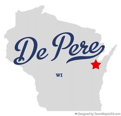 Map of De Pere, WI, Wisconsin