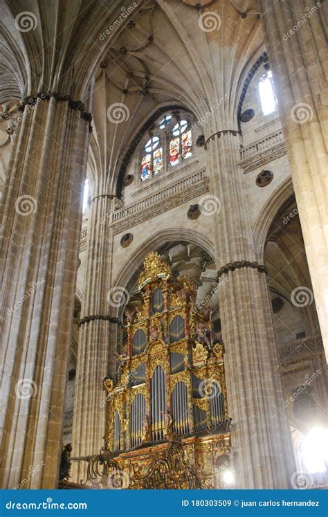 Interior of the New Cathedral of Salamanca, Salamanca Spain. Editorial ...