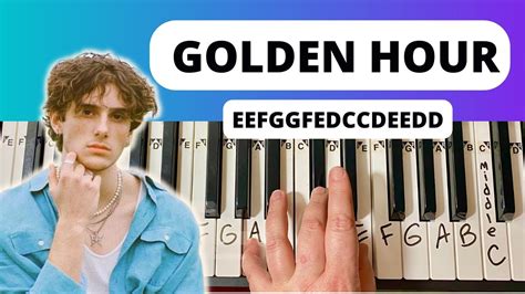 Golden Hour Piano Easy Tutorial With Letters - YouTube