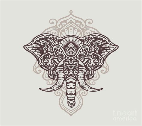 Elephant Face Art Digital Art by Noirty Designs - Fine Art America