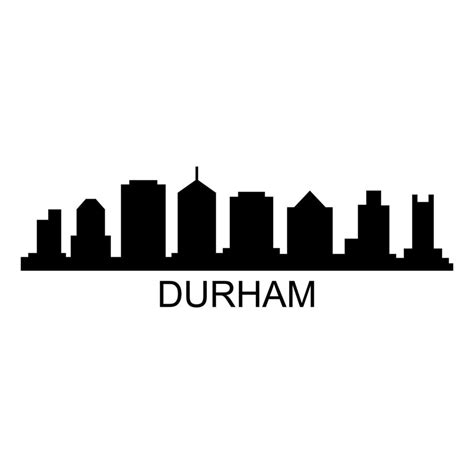 Durham skyline on white background 4433591 Vector Art at Vecteezy