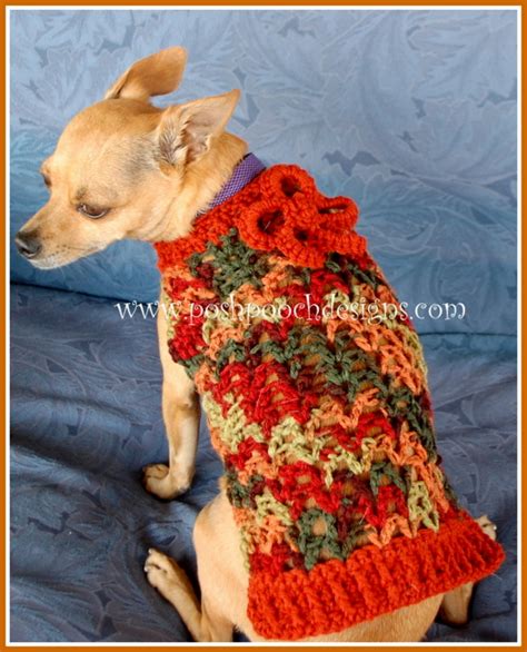 Posh Pooch Designs : Fall Dog Sweater Crochet Pattern