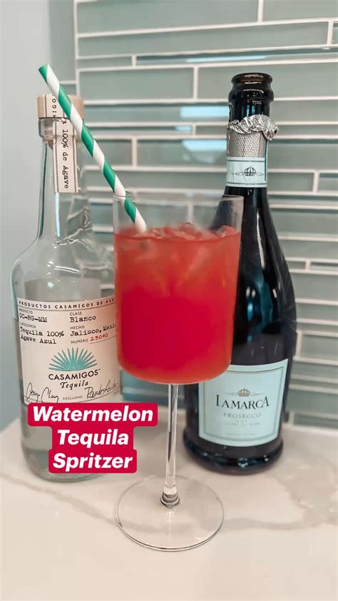 Watermelon Tequila Spritzer 🍉 | Yummy alcoholic drinks, Cocktail drinks ...