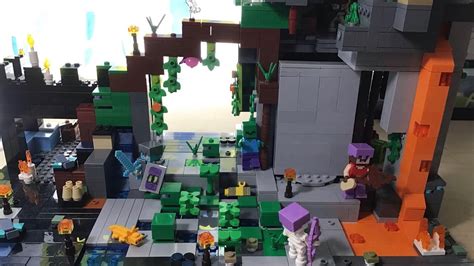 Giant lego Minecraft cave moc - YouTube