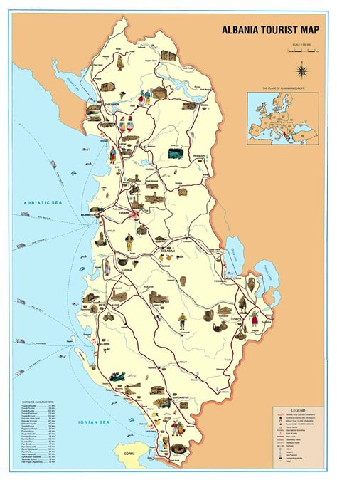 Large Tourist Map Of Albania Albania Large Tourist Ma - vrogue.co