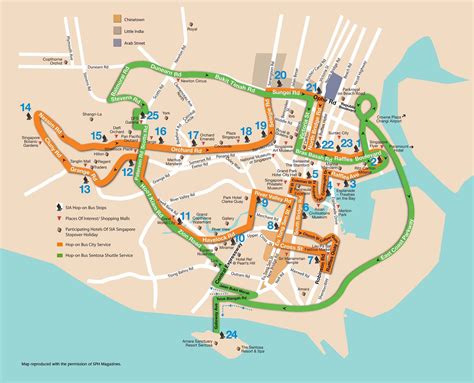 Singapore Tour Bus Map - Singapore • mappery