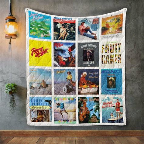 Jimmy Buffett Album Covers Quilt Blanket - Dreamrooma