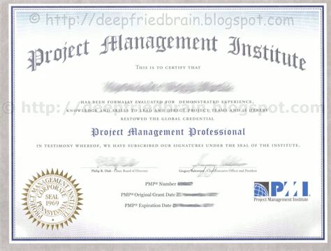 Pmp Certification Template