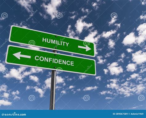 Humility - Confidence Traffic Sign on Blue Sky Stock Image - Image of improvement, efficacy ...