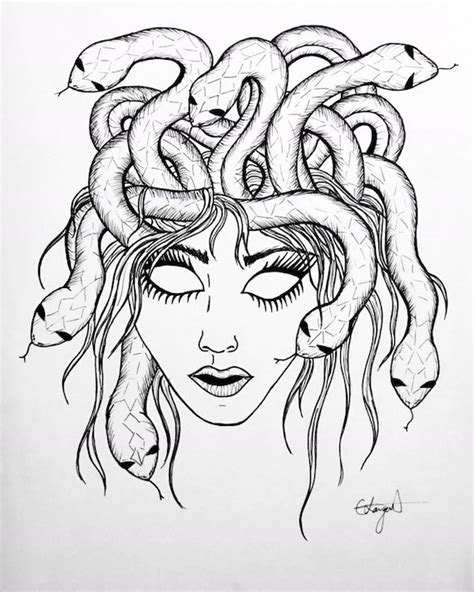 Medusa Greek Mythology Drawing