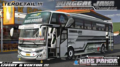 Livery Tunggal Jaya transport || Kids Panda terbaru || XHDrombakjb3 ...