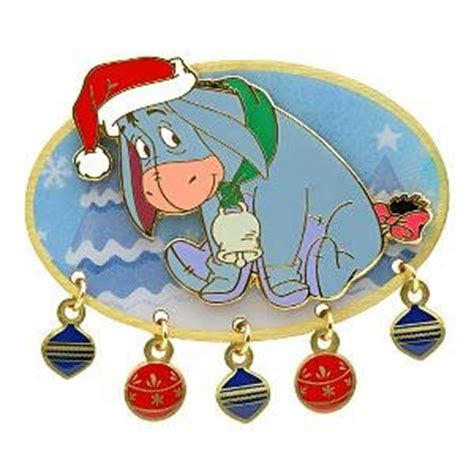 Eeyore holiday pin with hanging ornaments from our Pins collection ...