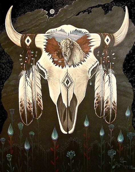 'New Beginnings' by Olivia Francis | Cow skull art, Painted animal skulls, Skull painting