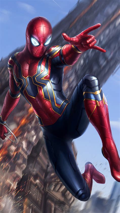 2160x3840 Spiderman Avengers Infinity War Art Sony Xperia X,XZ,Z5 ...