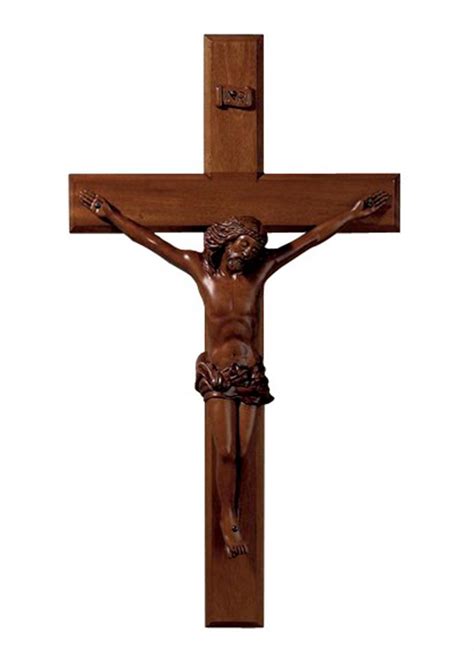 Ornate Mahogany Cross with Resin Corpus | Church Supplies & Church Candles UK - Charles Farris