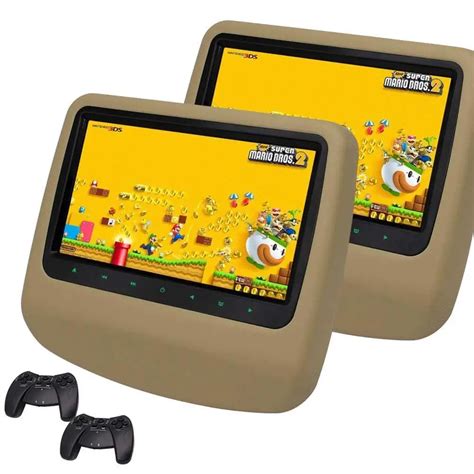 9'' Car Headrest DVD Player Dual Screen Portable Rear Seat Monitor with ...