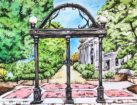 University of Georgia UGA Arch Print - Etsy