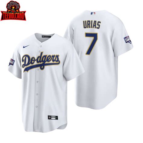 Los Angeles Dodgers Julio Urias White 2021 Gold Program Replica Jersey