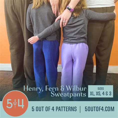 Fern, Henry, and Wilbur Sweatpants Bundle - 5 out of 4 Patterns