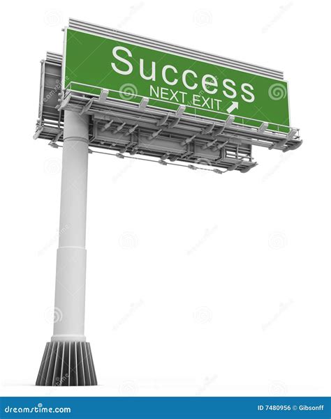 Freeway Exit Sign success stock illustration. Illustration of next - 7480956