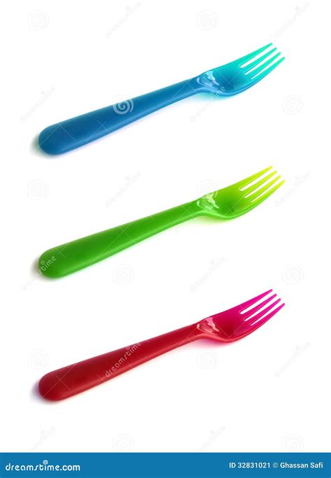 Colored Plastic Forks Stock Image - Image: 32831021