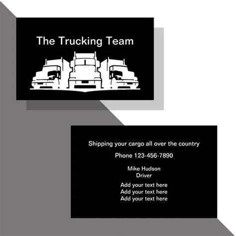 Truck Driver Business Cards | Zazzle