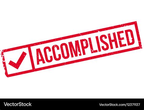 Accomplished stamp rubber grunge Royalty Free Vector Image