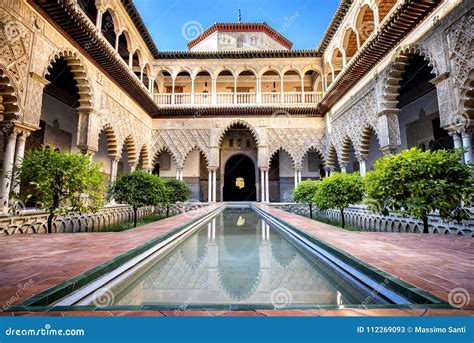 Real Alcazar Of Seville, The Magnificent Court Of The Ladies Patio De ...