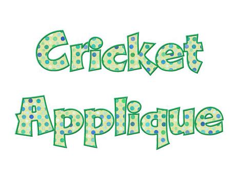 Cricket Applique Machine Embroidery Font Alphabet - Rivermill Embroidery