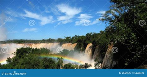 Rainbow at iguazu falls stock image. Image of spectacular - 2554577