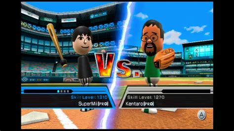 Wii Sports - Baseball - SuperMii vs Kentaro - YouTube