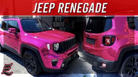 JEEP RENEGADE IN CHROME PINK WRAP !! - YouTube