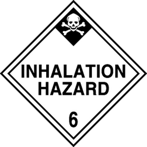 Hazard Class 6 Inhalation Hazard DOT Shipping Labels MSL605