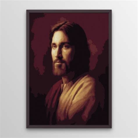 Portrait of Christ Diamond Painting - Diamond Art World – Diamond Art ...