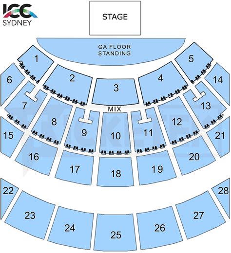 ICC Sydney Seating Map | Austadiums