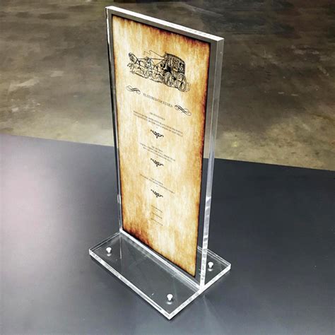 Acrylic Tabletop Sign Holders - RCS CUSTOM EXHIBITS