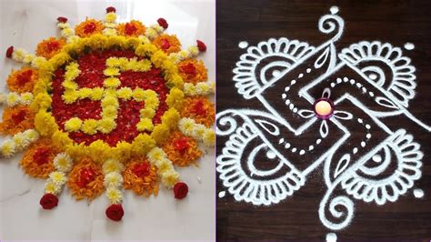 Lifestyle News | Happy Diwali Rangoli Patterns 2022 With Flowers and Swastik Kolam Designs With ...