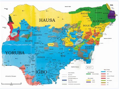 Look At Original Map Of Ethnic Groups Of Hausa Igbo Yoruba In Africa ...