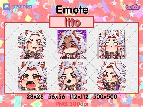 Itto Emote Genshin Impact Pack 1 Twitch Emote Discord Emote - Etsy