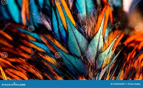 Rooster feathers stock image. Image of texture, paint - 254922987