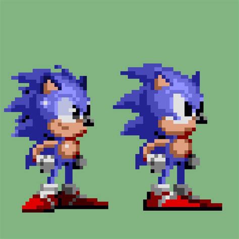 Different approach to sonic's sprite : r/SonicTheHedgehog