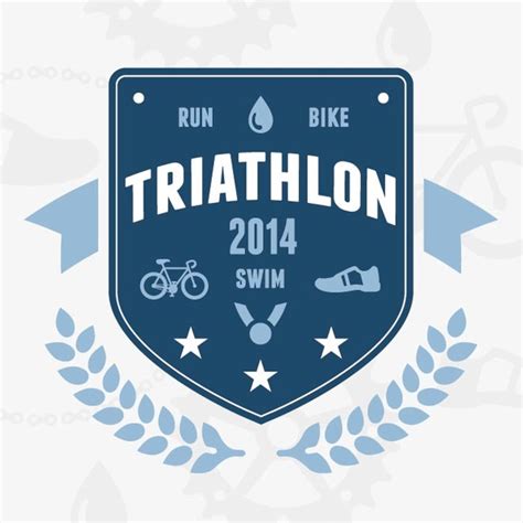 Free vector triathlon vintage logo template Free vector in Encapsulated PostScript eps ( .eps ...