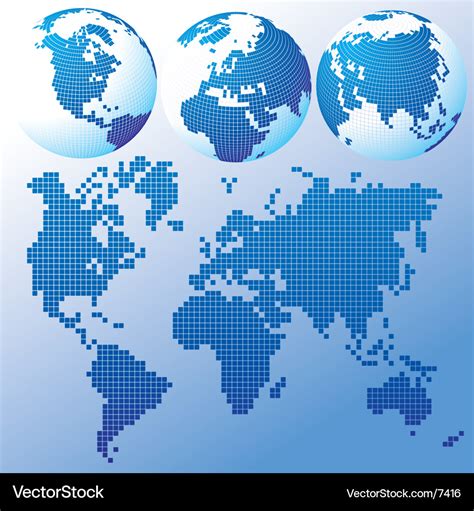 World map dots Royalty Free Vector Image - VectorStock