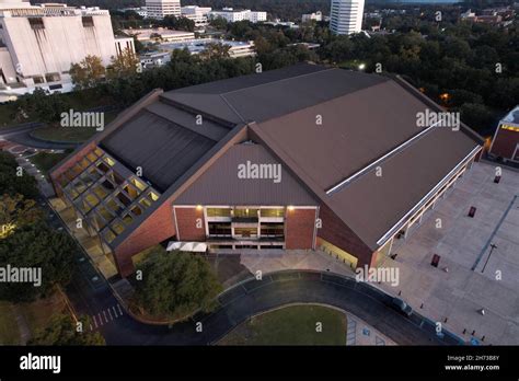 An aerial view of the Tucker Center aka Donald L. Tucker Civic Center ...