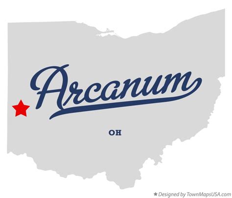 Map of Arcanum, OH, Ohio