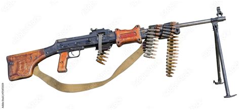 RPD Machine gun on white Stock Photo | Adobe Stock