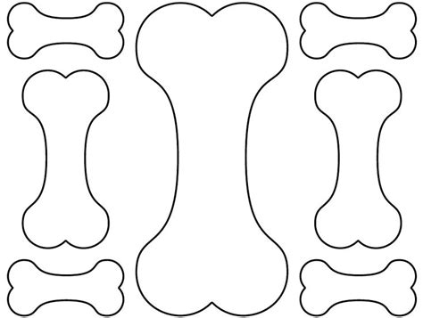 Dog Bone Templates - Seven Download Printable PDF | Dog bone, Fondant dog, Dog bone toy