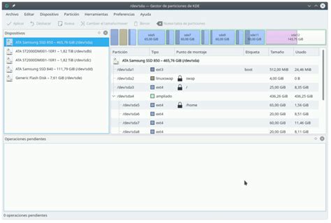 KDE Partition Manager: El gestor de particiones de KDE.