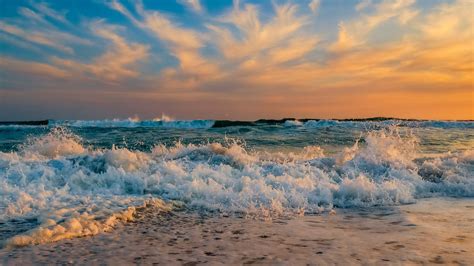 Sunset at the sandy beach, West Coast National Park, Yzerfontein ...