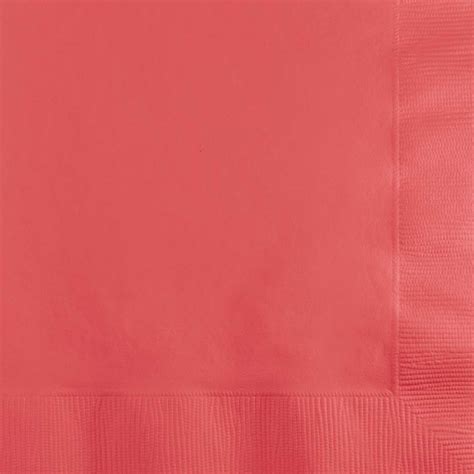 Schorin Company | Coral Beverage Napkins 2-ply 50/pkg - Schorin Company